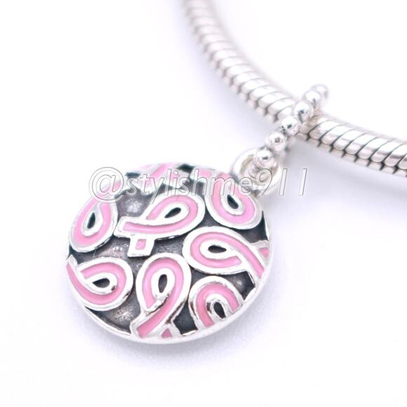 Authentic Pandora Breast Cancer Pendant - 390326EN24 - Picture 1 of 12